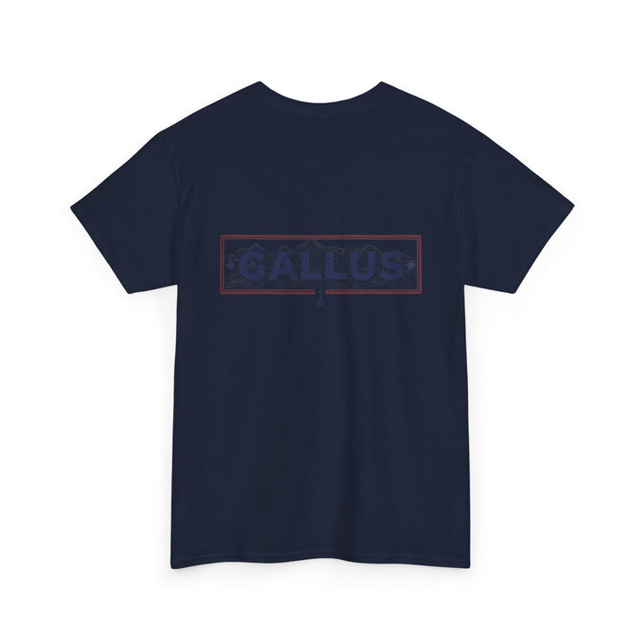 Gallus Logo T-Shirt — Minimal Retro Chest &amp; Back Graphic Tee