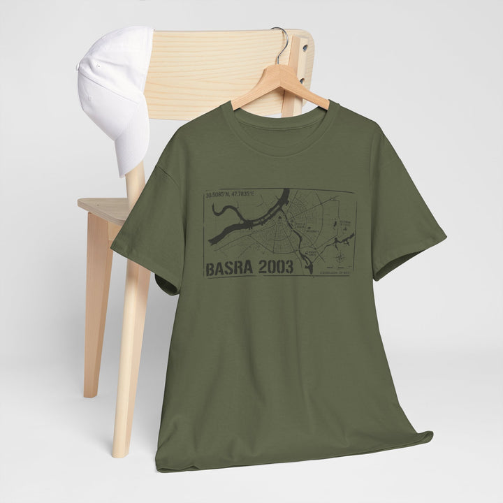 Basra 2003 Vintage Military Map T-Shirt