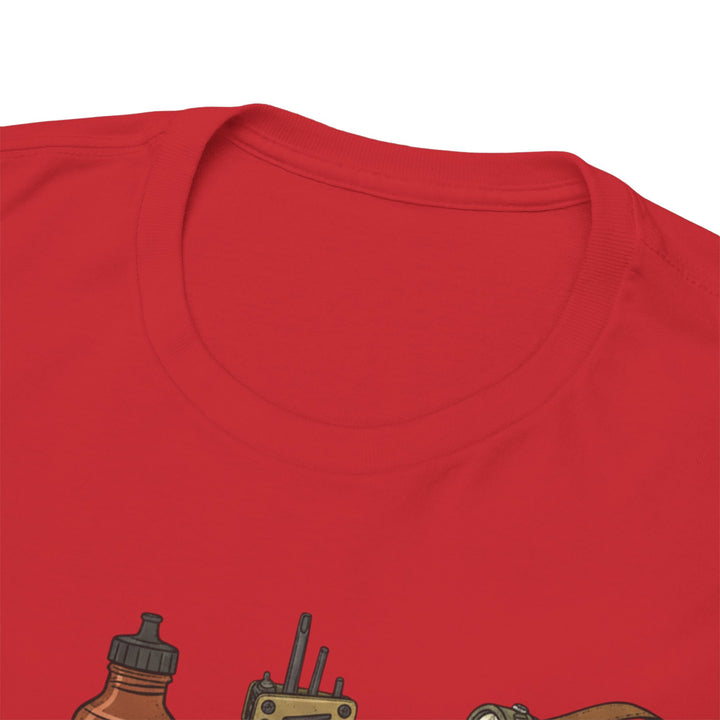 MTB Gear Layout T-Shirt — Mountain Bike Essentials Tee