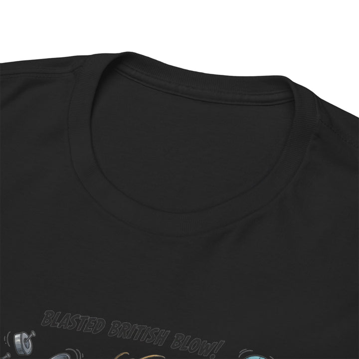 Blasted British Blow Graphic T-Shirt — Retro UK Camping Adventure Tee