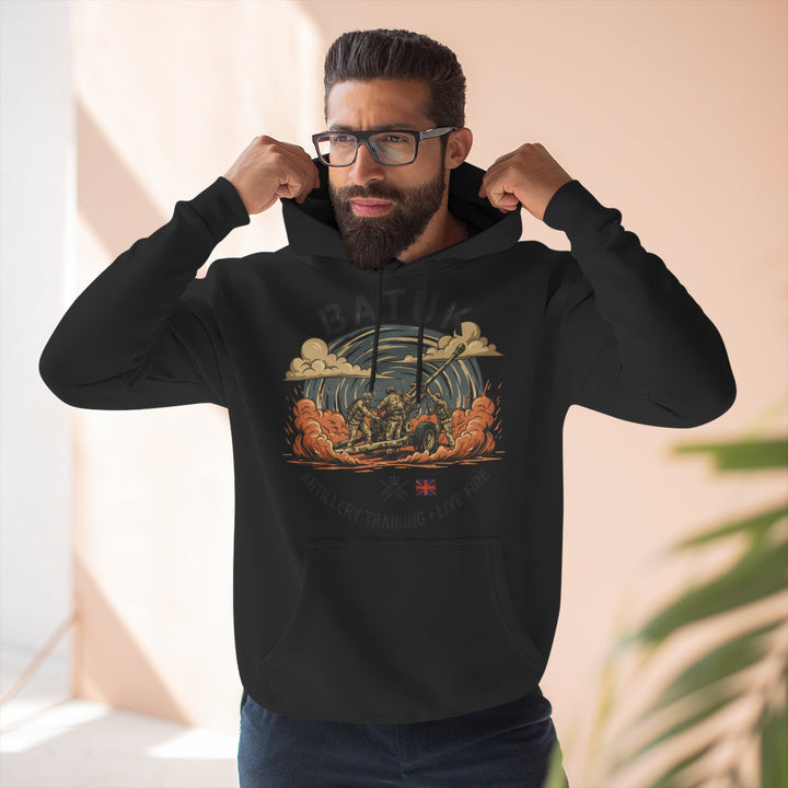 Military Artillery Graphic Hoodie — "BATUK" Live-Fire Training Design