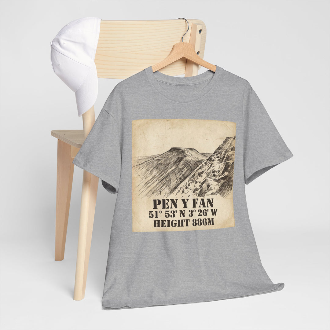 Pen y Fan T-Shirt - Brecon Beacons Vintage Coordinates &amp; Elevation