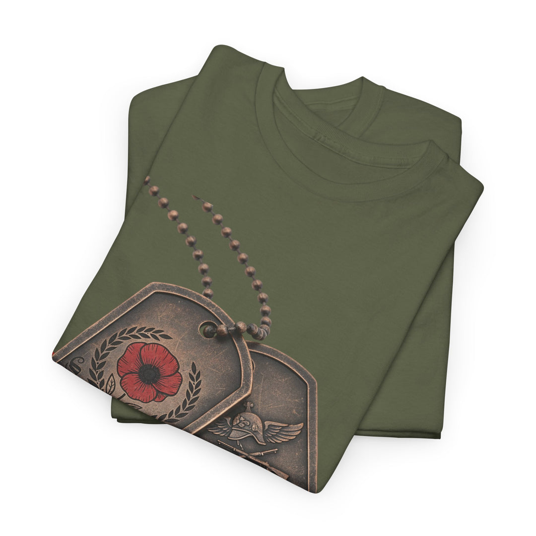 Remembrance Dog Tag T-Shirt — Memorial Military Tribute Tee