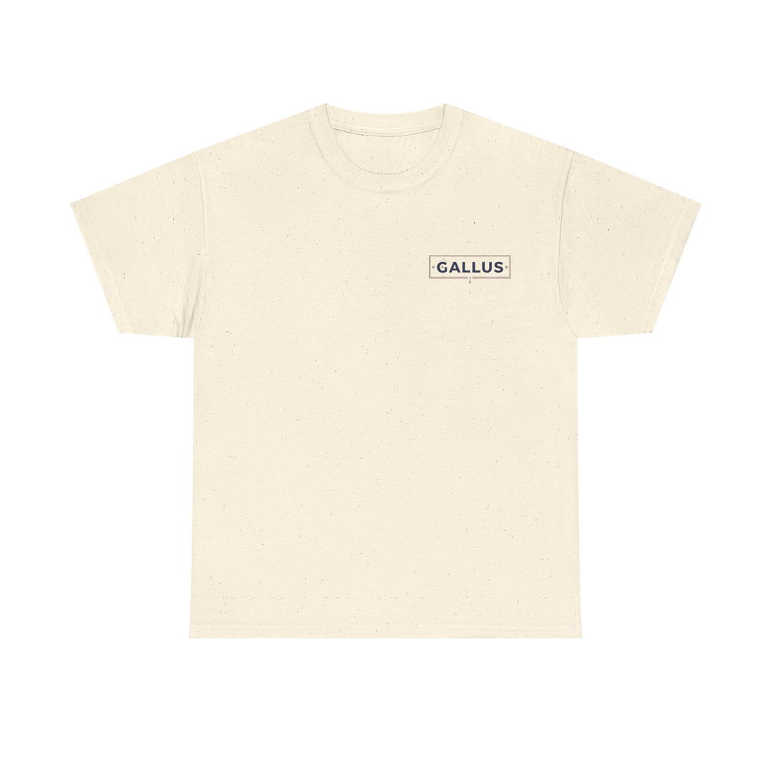 Gallus Logo Tee — Minimal Chest Patch White T-Shirt