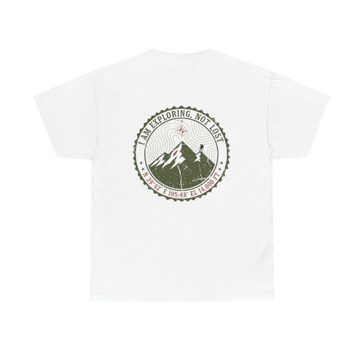 Adventure Logo Tee — "GALLUS" Mountain Badge Shirt (Exploring Not Lost)