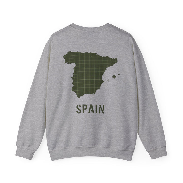 Spain Map Crewneck Sweatshirt — GALLUS Logo Travel Pullover