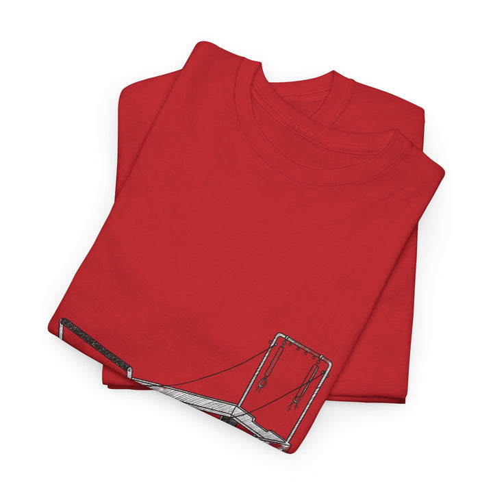 Pilates Reformer Tee – soft, breathable cotton designed for reformer Pilates. Comfortable, flexible, and perfect for studio workouts or casual wear.
