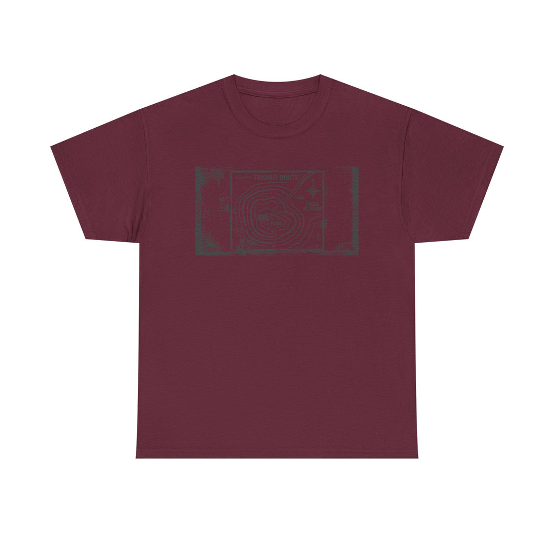 Retro Transit Route Adventure T-Shirt — Vintage Travel Map Graphic Tee