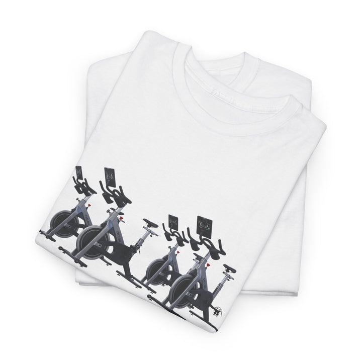 Spin Bikes Tee – soft, breathable cotton designed for indoor cycling and spin classes. Comfortable, durable, and perfect for active lifestyles.