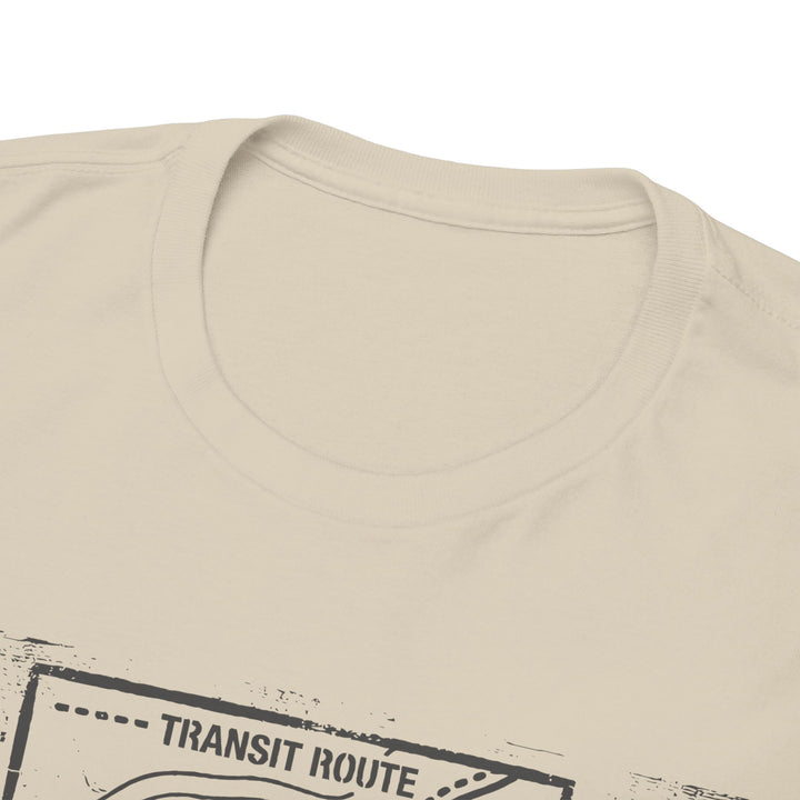 Retro Transit Route Adventure T-Shirt — Vintage Travel Map Graphic Tee