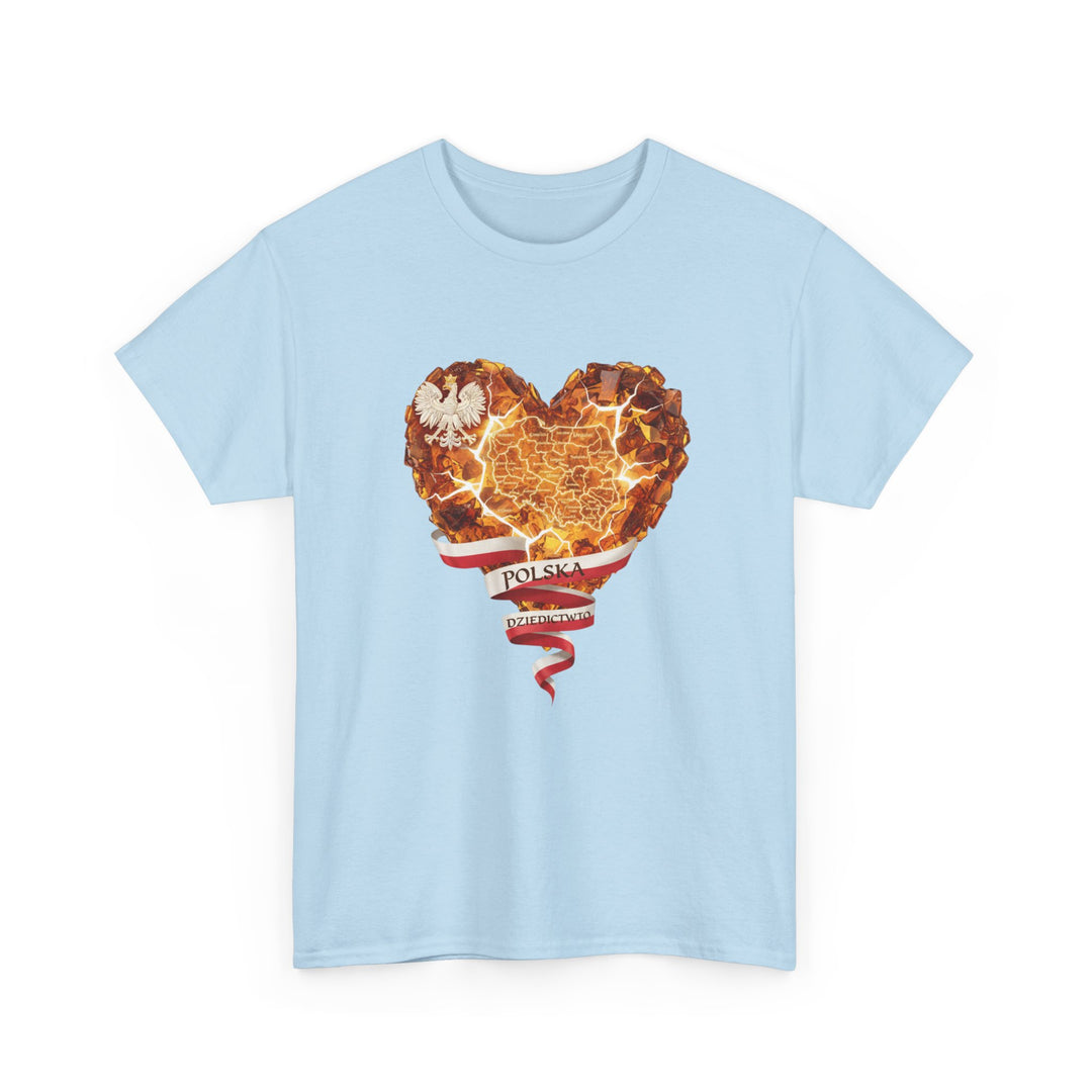 Polish Pride Heart Flame Tee | Polska Heritage T-Shirt