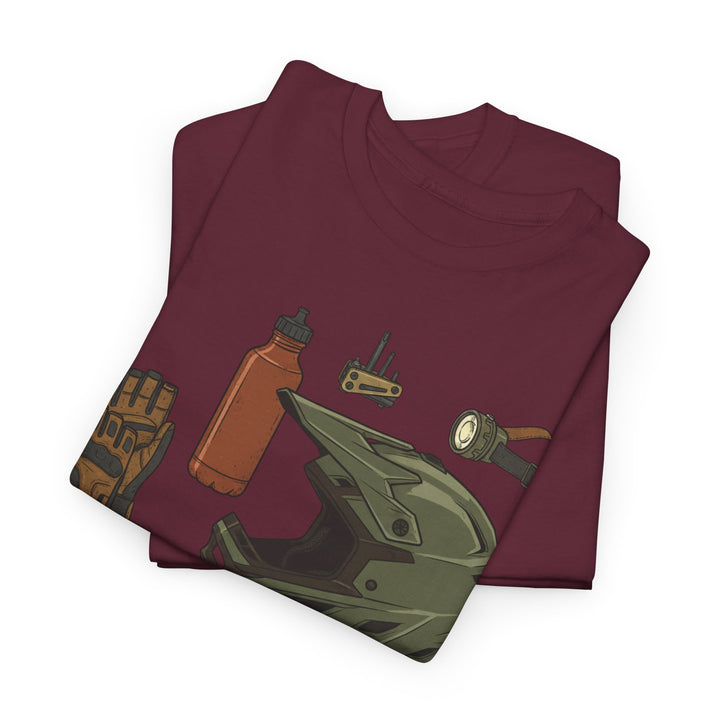MTB Gear Layout T-Shirt — Mountain Bike Essentials Tee