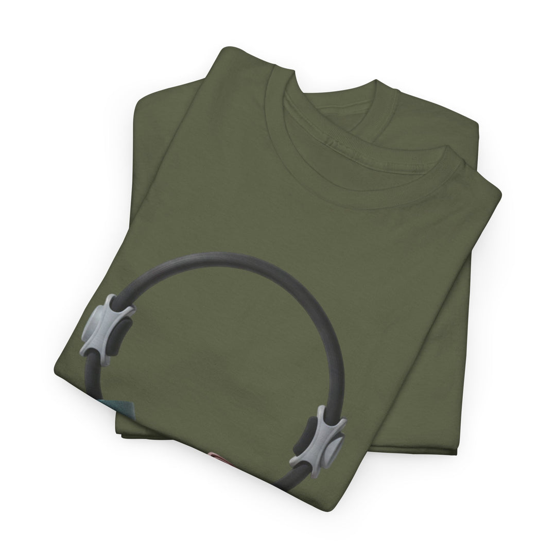 Pilates Band Workout Shirt – soft, breathable fabric designed for resistance band exercises. Comfortable, flexible, and perfect for Pilates sessions or workouts.