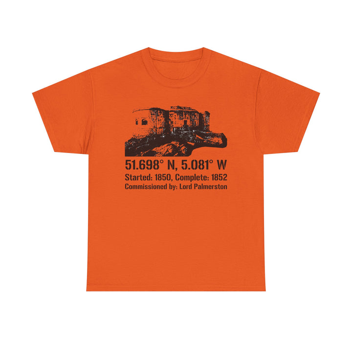 Stack Rock Fort T‑Shirt — Coastal Landmark Graphic Tee