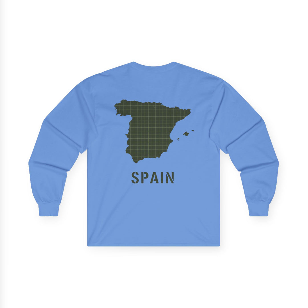 Spain Map Long Sleeve Tee — Gallus Logo Travel Shirt