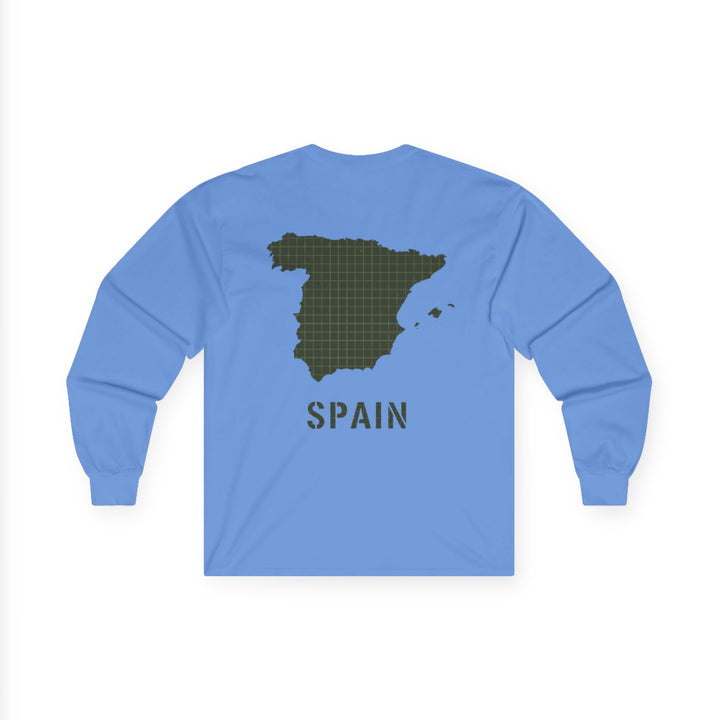 Spain Map Long Sleeve Tee — Gallus Logo Travel Shirt
