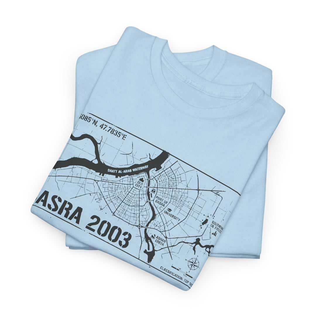 Basra 2003 Vintage Military Map T-Shirt