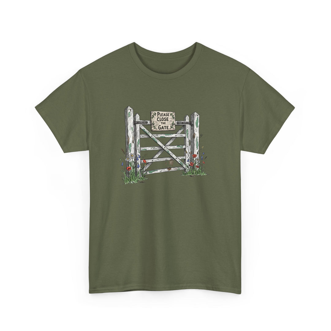 Close the Gate T-Shirt — Rural Discipline Heritage Graphic