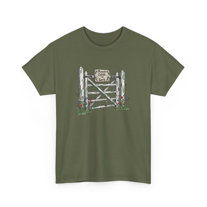 Close the Gate T-Shirt — Rural Discipline Heritage Graphic