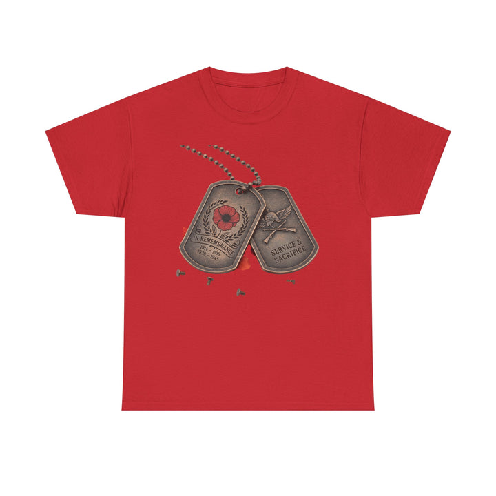 Remembrance Dog Tag T-Shirt — Memorial Military Tribute Tee