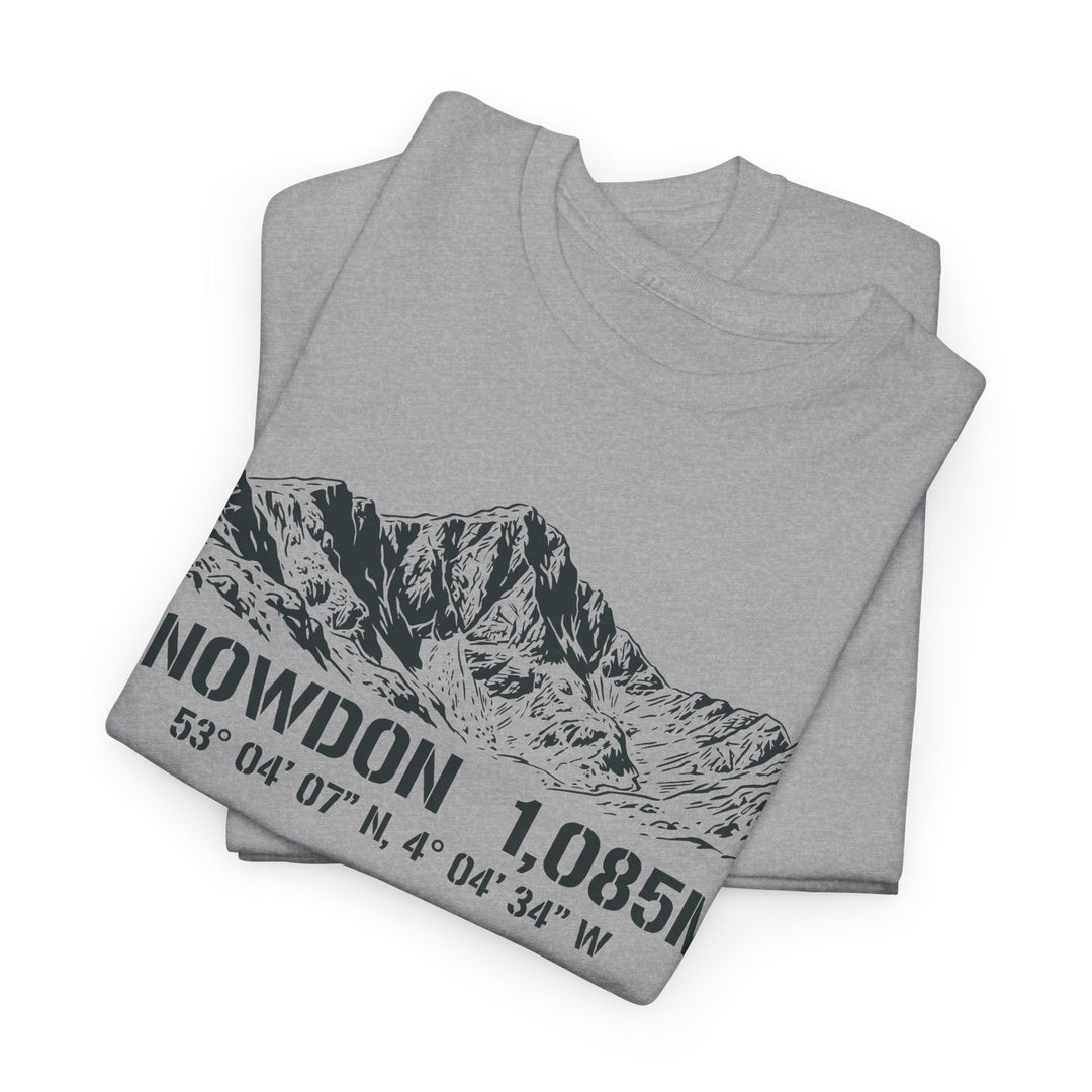 Snowdon 1,085M Mountain Tee with Coordinates