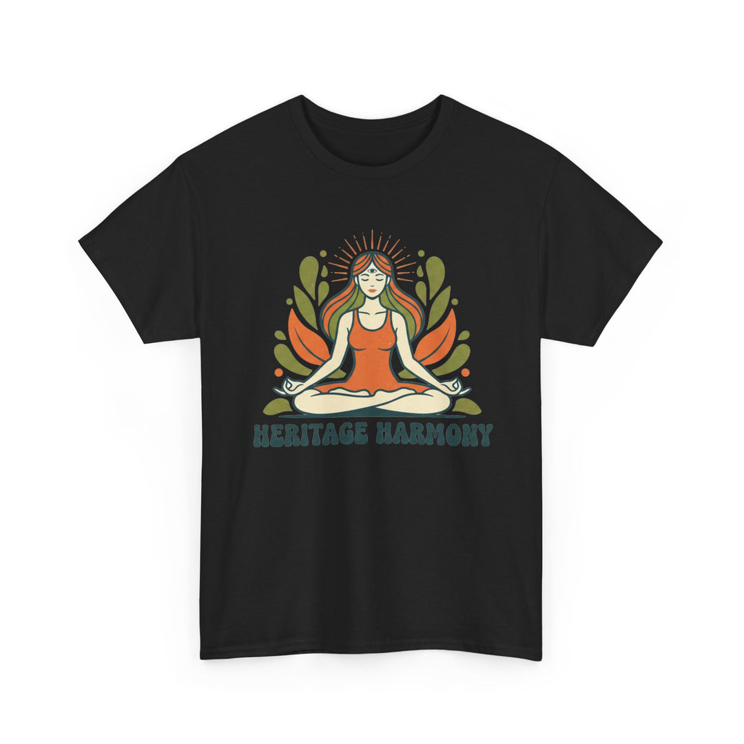 Yoga Meditation Tee – soft, breathable cotton designed for meditation and yoga practice. Comfortable, relaxed fit perfect for studio or casual wear.