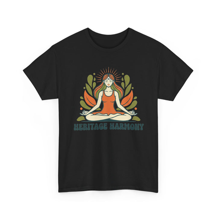 Yoga Meditation Tee – soft, breathable cotton designed for meditation and yoga practice. Comfortable, relaxed fit perfect for studio or casual wear.