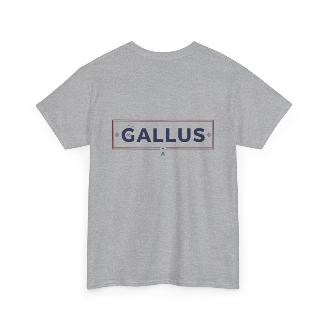 Gallus Logo T-Shirt — Minimal Retro Chest &amp; Back Graphic Tee