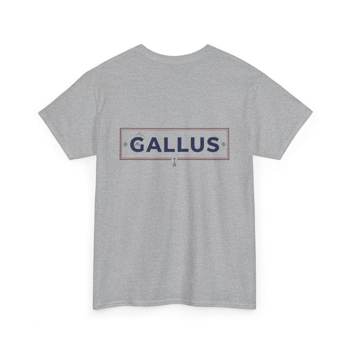 Gallus Logo T-Shirt — Minimal Retro Chest &amp; Back Graphic Tee