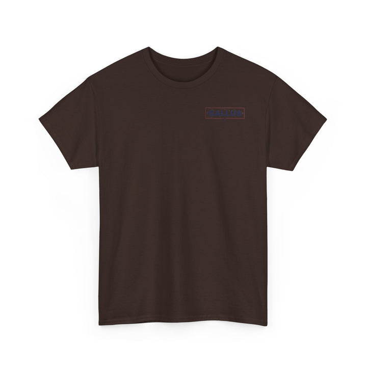 Gallus Logo T-Shirt — Minimal Retro Chest &amp; Back Graphic Tee