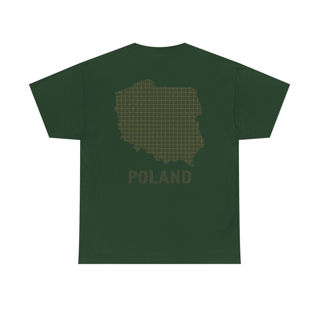 Poland Map Tee — Military Grid Map Graphic T-Shirt