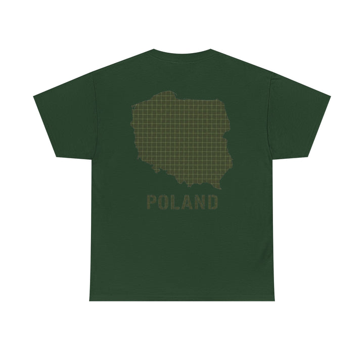Poland Map Tee — Military Grid Map Graphic T-Shirt