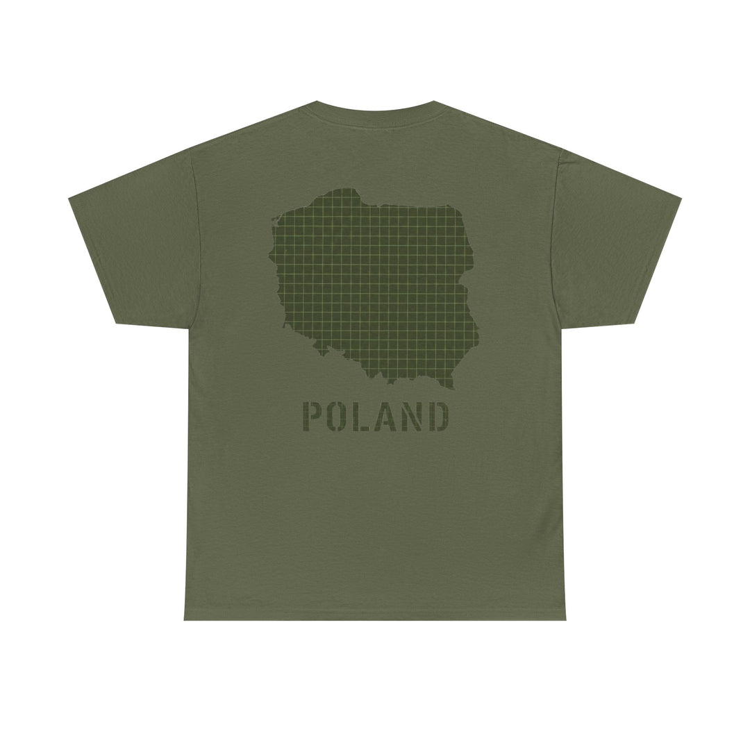 Poland Map Tee — Military Grid Map Graphic T-Shirt