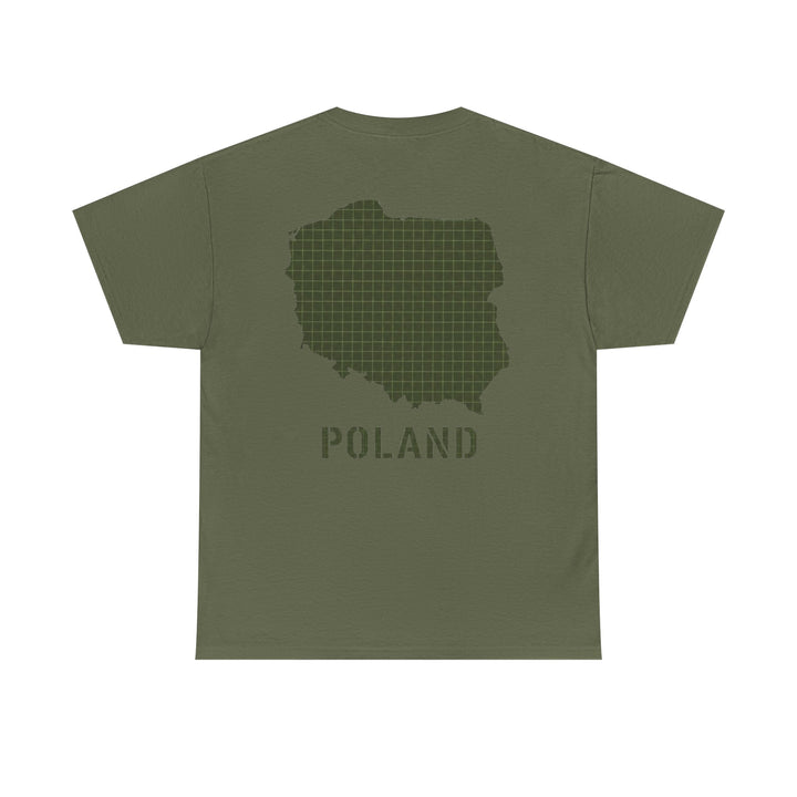 Poland Map Tee — Military Grid Map Graphic T-Shirt