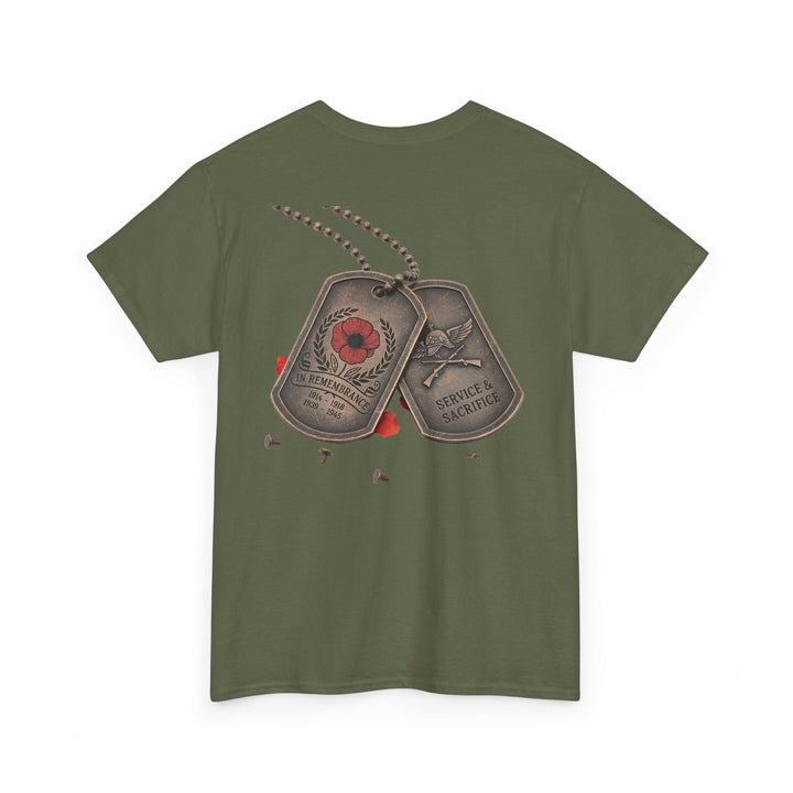 Remembrance Dog Tag T-Shirt — Memorial Military Tribute Tee