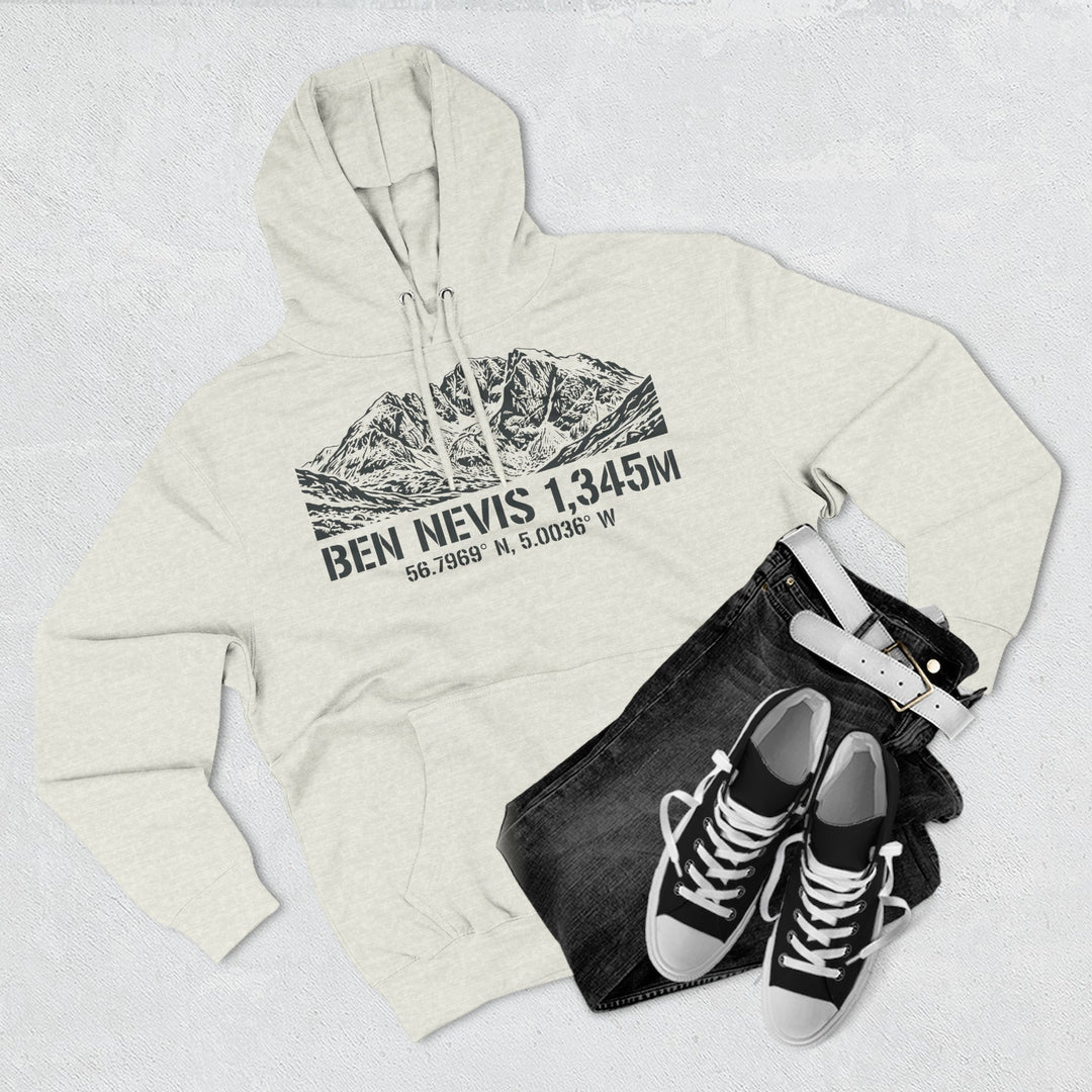 Ben Nevis 1345m Coordinates Hoodie