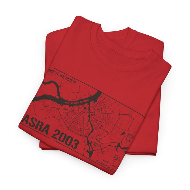 Basra 2003 Vintage Military Map T-Shirt