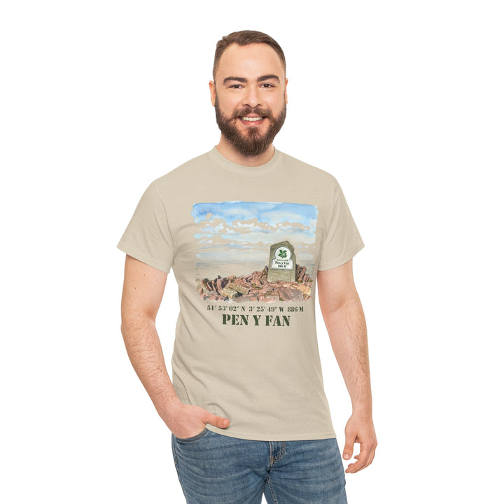 Pen y Fan Landscape T‑Shirt — Wales Mountain Hiking Souvenir Tee