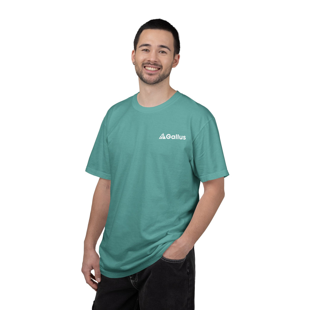 Adventure Series T-Shirt — Gallus Outdoor Graphic Tee (Be Alive • Live Life • Breathe Air • Enjoy Life)