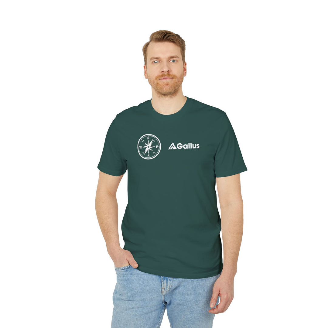 Gallus Britain T-Shirt — Vintage Compass Map Tee for UK Travelers &amp; Heritage Fans