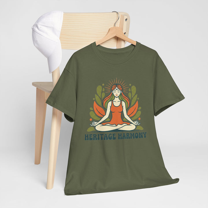 Yoga Meditation Tee – soft, breathable cotton designed for meditation and yoga practice. Comfortable, relaxed fit perfect for studio or casual wear.
