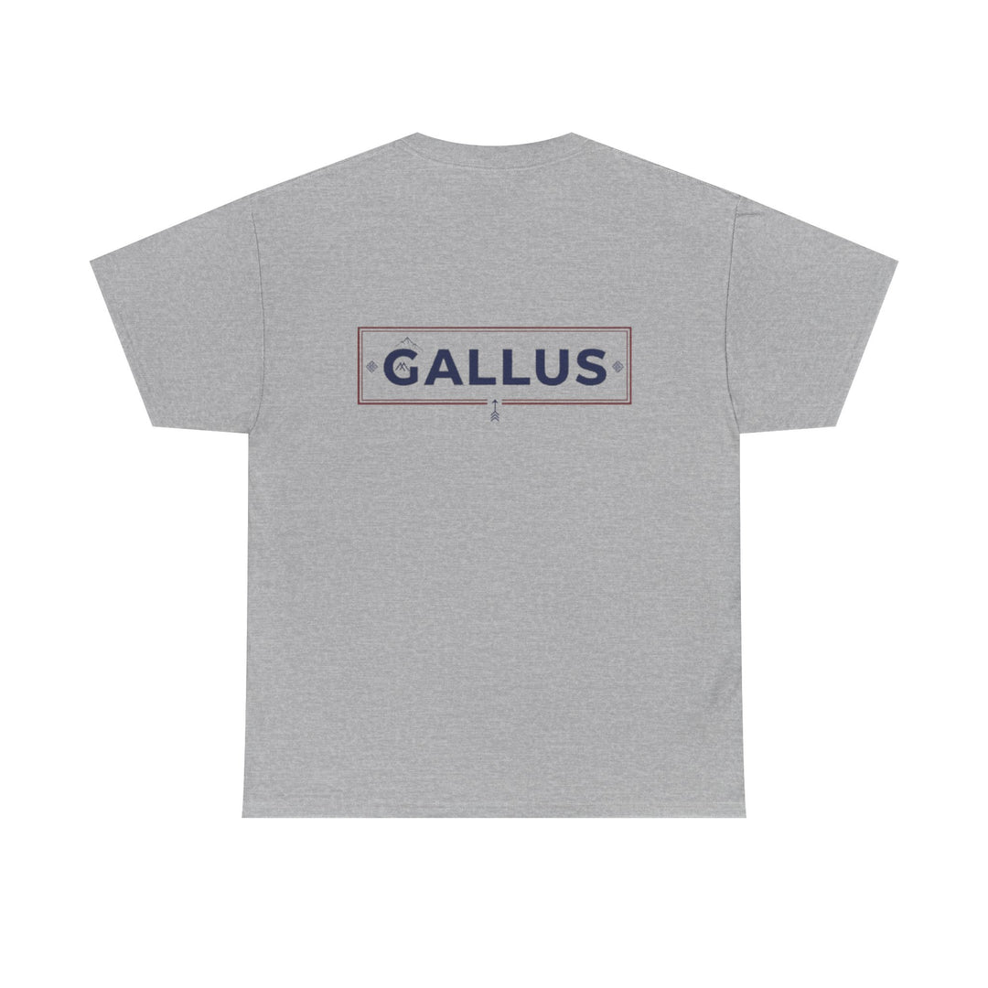 Gallus Logo T-Shirt — Minimal Retro Chest &amp; Back Graphic Tee