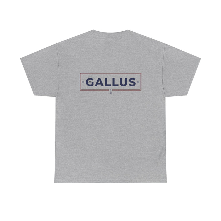 Gallus Logo T-Shirt — Minimal Retro Chest &amp; Back Graphic Tee