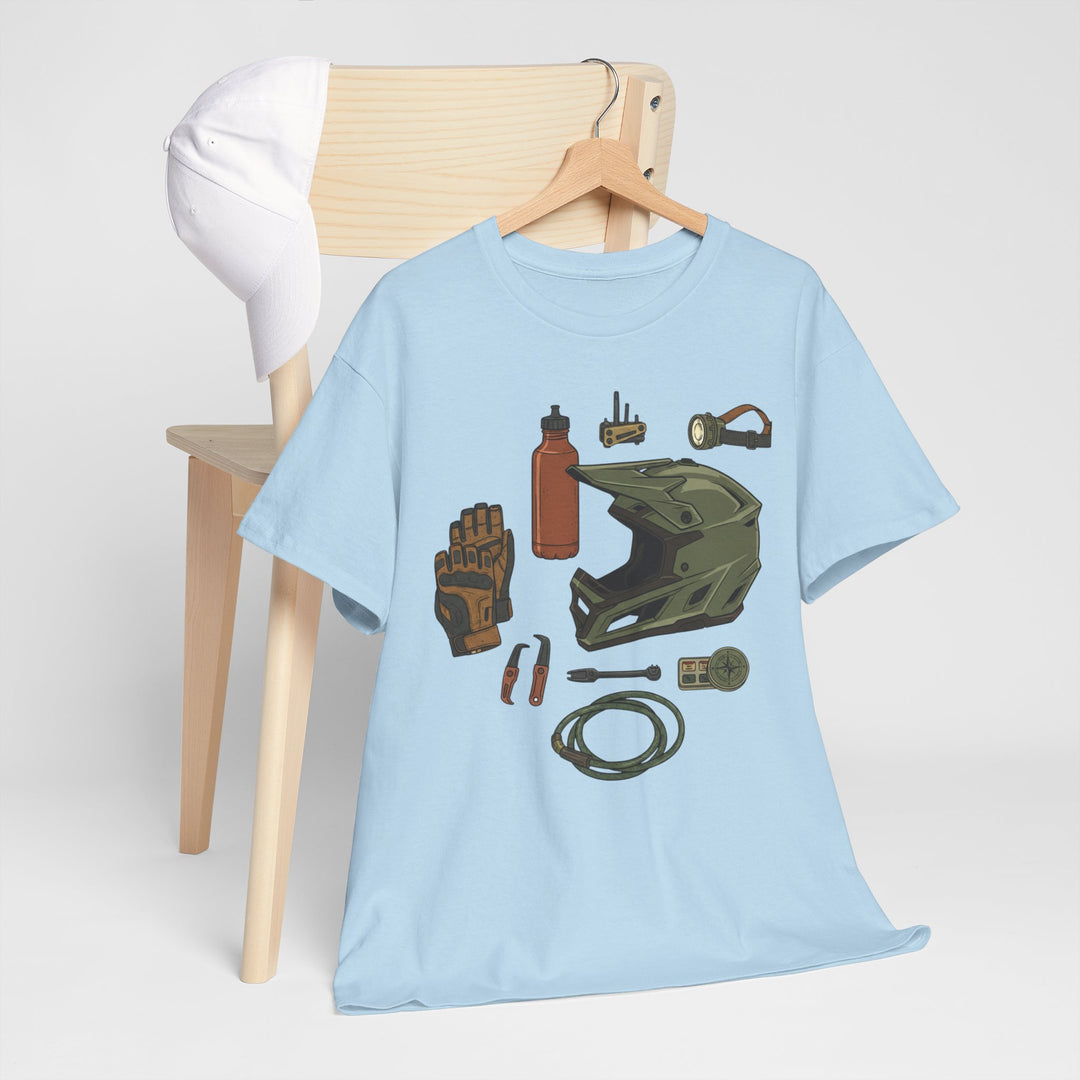 MTB Gear Layout T-Shirt — Mountain Bike Essentials Tee