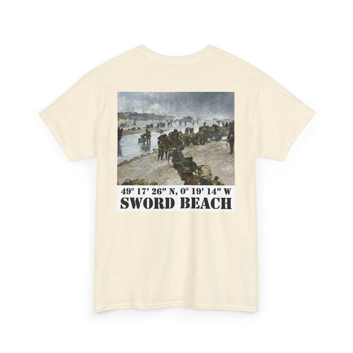 Sword Beach Coordinates T-Shirt — D-Day Normandy Landing Military History Tee