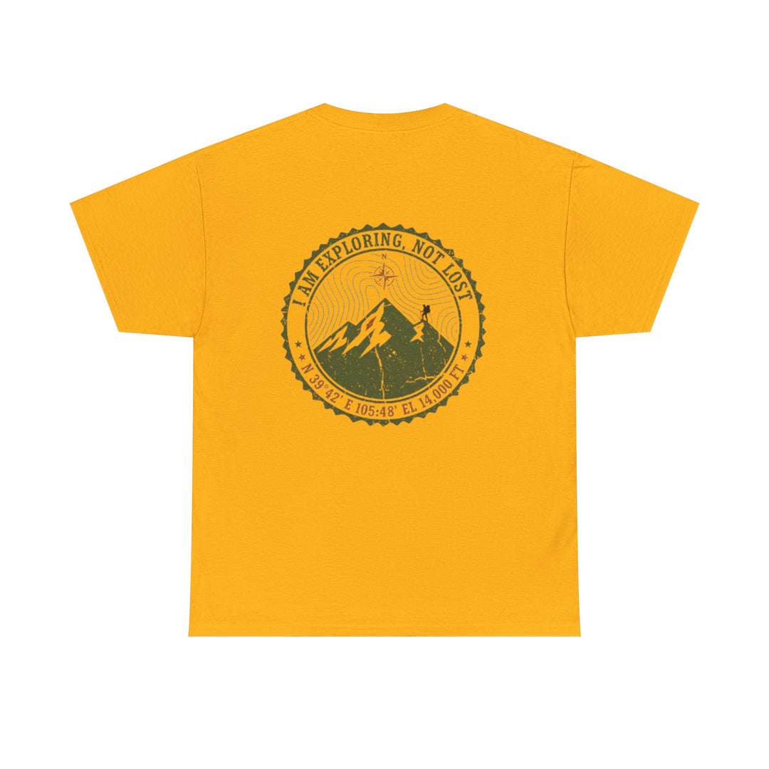 Adventure Logo Tee — "GALLUS" Mountain Badge Shirt (Exploring Not Lost)