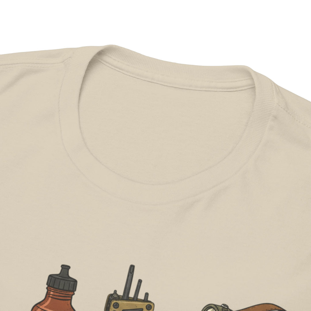 MTB Gear Layout T-Shirt — Mountain Bike Essentials Tee