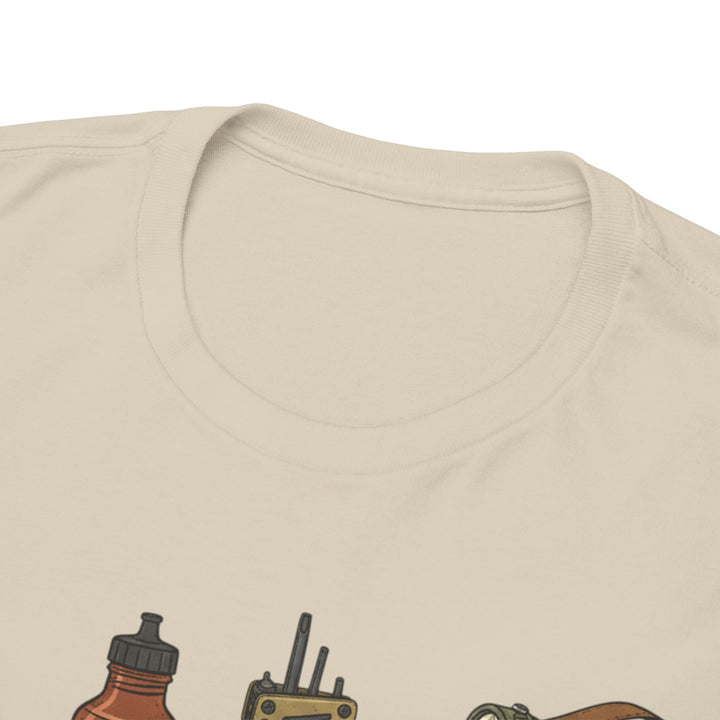 MTB Gear Layout T-Shirt — Mountain Bike Essentials Tee