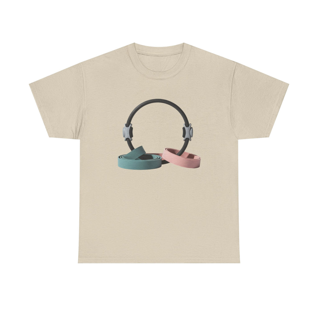 Pilates Band Workout Shirt – soft, breathable fabric designed for resistance band exercises. Comfortable, flexible, and perfect for Pilates sessions or workouts.