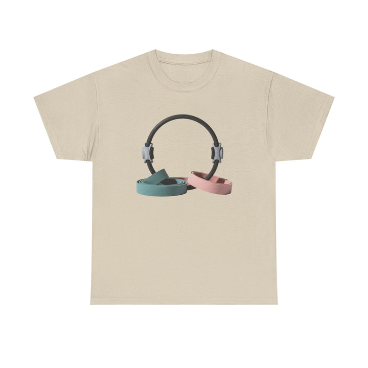 Pilates Band Workout Shirt – soft, breathable fabric designed for resistance band exercises. Comfortable, flexible, and perfect for Pilates sessions or workouts.